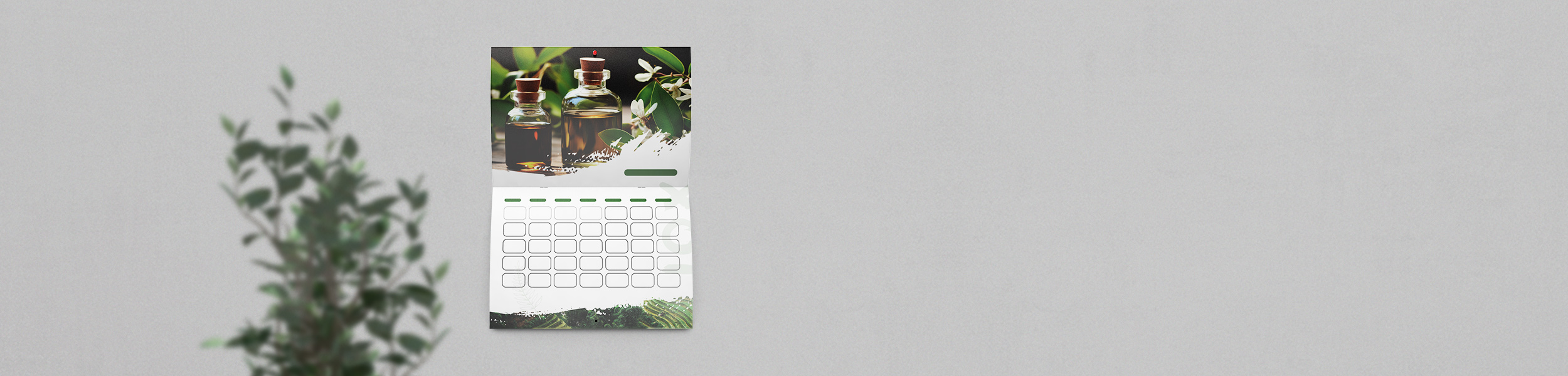 Kalender mit Klammerheftung