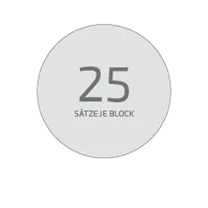 25 Sätze je Block